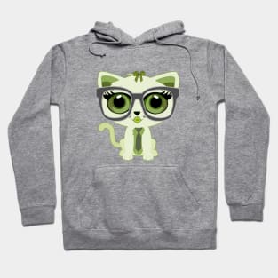 Kitten Nerd - Green Hoodie